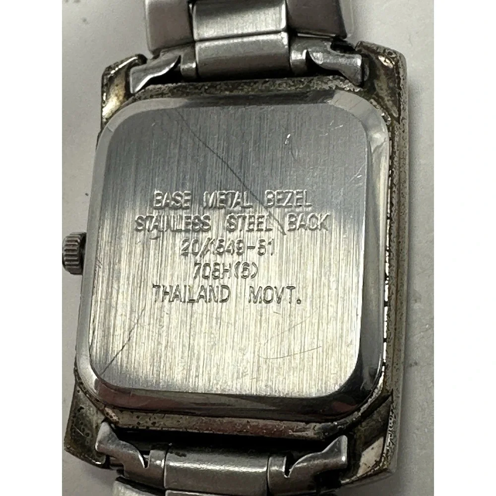 Armitron Diamond 20/1549-51 Mens‎ Tank Watch New Battery 29MM 7.5